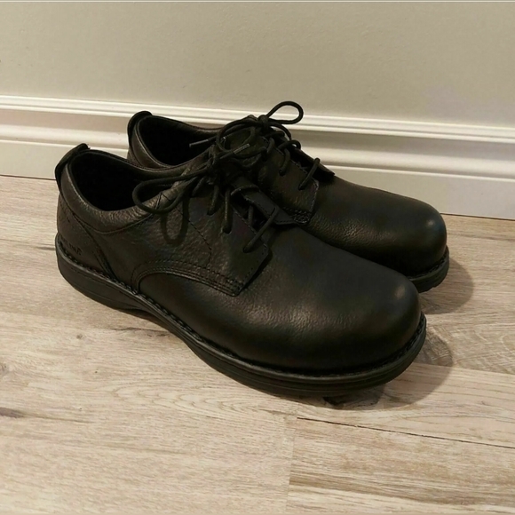 Carolina Aluminum Toe Leather Work Shoes Boots CA5561 Black Oil & Slip Resist 14 - Picture 2 of 7